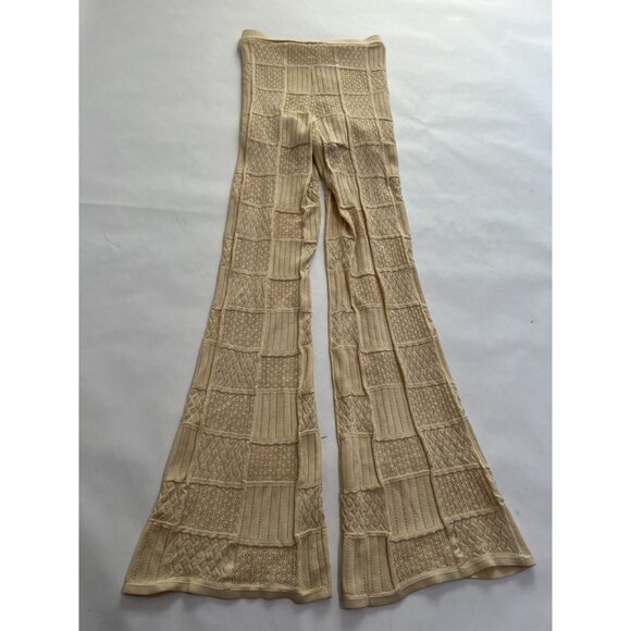 Sandro Ilyes Pointelle Knit Trousers in Beige - Picture 3 of 6